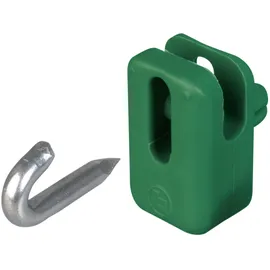 GAH Alberts Alberts Drahthalter für Spann- und Stacheldrähte Kunststoff, grün oder Grau, Edelstahlstift