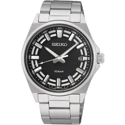 Seiko SUR505P1 Herren-Armbanduhr Quarz Stahl/Schwarz