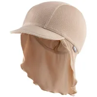 Sterntaler Bade-Schirmmütze mit Nackenschutz Rippe beige 51 cm