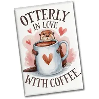 Speecheese Otter umarmt Kaffeetasse Souvenir Souvenir Magnet - Otterly