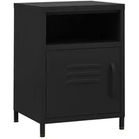 VidaXL Nachttisch Schwarz 35x35x51 cm Stahl