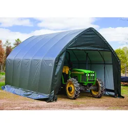 ShelterLogic Folien Zeltgarage Gerätehaus | Grün | 610x390x370 cm