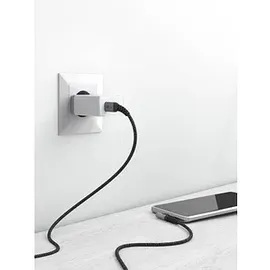 goobay 64660 USB C USB C Kabel mit 90 Grad Winkel / Handykabel 480 Mbits / USB 2.0 m Grau