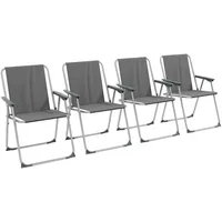 Outsunny Klappstuhl 53 x 54 x 52,5 cm grau