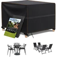 Luxuskollektion Abdeckhaube Gartenmöbel 420D Oxford Gewebe Wasserdicht Winddicht 125x125x74cm