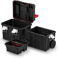 Kistenberg Werkzeugtrolley 3in1 rot|schwarz 450 x 360 x 640 mm