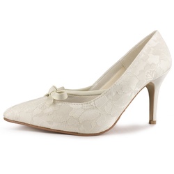 White Lady 716 Vintage Pumps aus Spitze Pumps beige 7,5