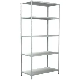 SCHULTE Regalwelt Grundregal Kunststoff/Metall 200x100x50 cm weiß 5 Böden