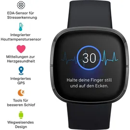 Fitbit Sense carbon/edelstahl graphit