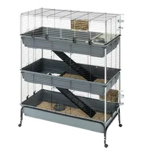 ferplast® Kaninchenkäfig Rabbit 120 118 x 58 x 166 cm grau
