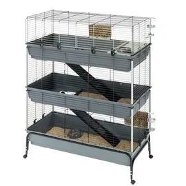 ferplast® Kaninchenkäfig Rabbit 120 118 x 58 x 166 cm grau