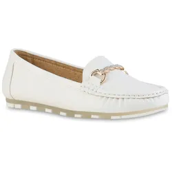 Damen Mokassins in Weiss