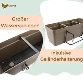 GarPet Blumenkasten 60 x 16 x 16 cm Schwarz