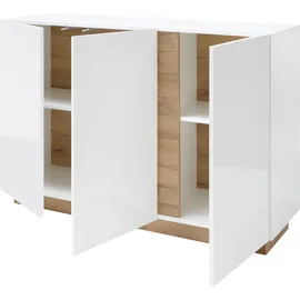 Home Affaire CLAiR Sideboard 52 138 x 91 x 40 cm Weiß hochglanz