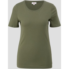 s.Oliver T-Shirt, mit zartem Rollsaum, grün