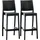 CLP 2er Set Barhocker Maya Kunststoff schwarz