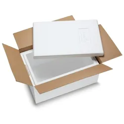 VEPATIM 18x Isolierboxen mit Deckel aus rEPS 580 x 380 x 285 mm 30 Liter inkl. Umkarton