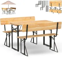 holz4home® Bierzeltgarnitur mehrteilig & klappbar Mit Lehne