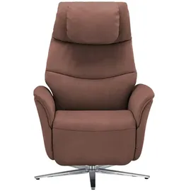 HIMOLLA Fernsehsessel 7051 Leder 74 x 113 x 86 cm Rot mit Kopfteil