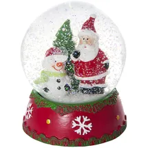 Mousehouse Gifts Weihnachten Schneekugel Spieluhr mit Weihnachtsmann und Schneemann