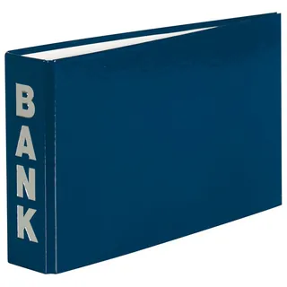 Toppoint Bankordner 140x250mm Ordner für Kontoauszüge blau