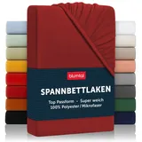 Blumtal Spannbettlaken Mikrofaser 120 x 200 cm rot