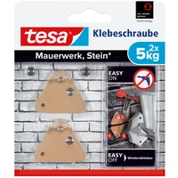 Tesa Klebeschraube für Mauerwerk und Stein, Halteleistung 5 kg,