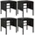 vidaXL Gartenhocker mit Kissen 4 St. 4 x 4 x 4 cm schwarz