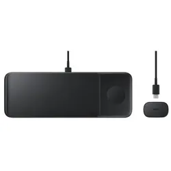 Samsung EP-P6300 Schwarz Induktive Ladematte - 3 Geräte gleichzeitig, Qi