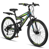 Licorne Bike Strong 2D Premium Mountainbike in 26, 27,5 und 29 Zoll - Fahrrad für Jungen, Mädchen, Damen und Herren - Scheibenbremse vorne und hi...