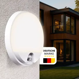 Maxkomfort GmbH ALMAZ LED Außenwandleuchte mit Bewegungssensor – 15W, 4000K, IP54, 2000lm - Weiß