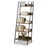 Relaxdays Standregal 170 x 60 x 30 cm Braun/Schwarz