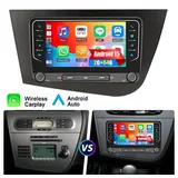 ESSGOO DAB+ Für Seat Leon 1P1 2005-2012 Carplay Android 15 Autoradio GPS Navi Autoradio (RDS, 4+64GB(optional), Digitalradio (DAB), FM, Apple Carplay Android Auto GPS Navi WIFI BT EQ) schwarz