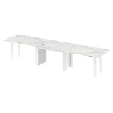 Design Esstisch Tisch HMA-111 XXL ausziehbar 170 bis 410 cm Esszimmer - Weiß
