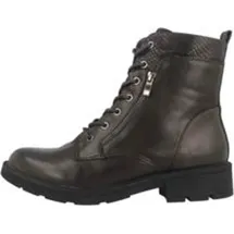 Fitters Footwear That Fits Damen Stiefelette Perunscha PU Schnürstiefelette mit Reißverschluss Übergröße grau)