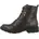 Fitters Footwear That Fits Damen Stiefelette Perunscha PU Schnürstiefelette mit Reißverschluss Übergröße grau)