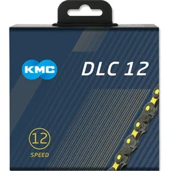 KMC Kette DLC12 12-fach. 126 Glieder Missing Link. 1/2x11/128. schwarz/gelb GELB No Size