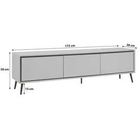Finori Arona Lowboard 175x50x38 cm Beige Holzwerkstoff