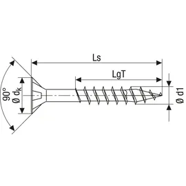 SPAX Universalschraube Senkkopf 4 x 25 mm 100 Stück