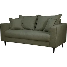 Home Affaire 2-Sitzer HOME AFFAIRE "VEYRAS, hoher Sitzkomfort, Maße B/T/H: 162/84/76 cm", grün, B:162cm H:76cm T:84cm, 100% Polyester, Sofas, mit Wellenunterfederung, incl. Rückenkissen und Zierkissen
