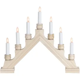 Best Season Star Fensterleuchter Karin-7", 7-flammig Material: Holz, klare Birnchen 35 x 42 cm,Vierfarb-Karton, Natur