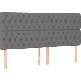 vidaXL Boxspringbett 200 x 200 cm Dunkelgrau