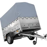 Leichtanhänger auf Federn 200x125 UNITRAILER GARDEN 201/R KIPP mit BIS-Seiten, H-800-Rahmen und grauer Plane