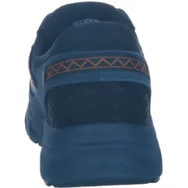 SKECHERS Oak Canyon Consistent Winne Herren-Sneaker, freihändig, Marineblaues Leder, Textil, orangefarbener Besatz, 43 EU