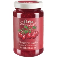 Darbo Zuckerreduzierter Saurerkirsch-Fruchtaufstrich | 6 x 250g | 1/3 Weniger Zucker | Vollfruchtiges Aroma