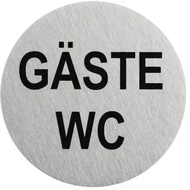 PRO PLUS Aluminium Türschild Ø 75mm Gäste WC"