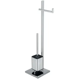 Wenko WC-Garnitur Quadro Silber 1 St.