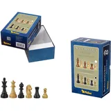 Philos Schachfiguren Ludwig XIV, Königshöhe 65 mm, gewichtet, Setup Box
