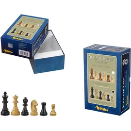 Philos Schachfiguren Ludwig XIV, Königshöhe 65 mm, gewichtet, Setup Box