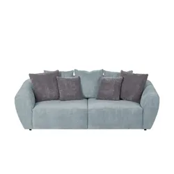 smart Big Sofa  Saturo ¦ grün ¦ Maße (cm): B: 250 H: 81 T: 106